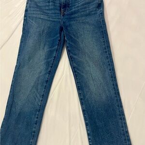 JCrew Straight essential fringe cuff 25x25 women’s jeans NWT